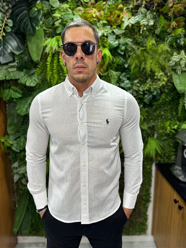 Camisa manga longa de linho Ralph Lauren