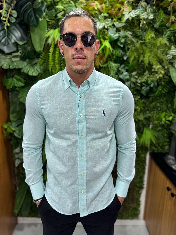 Camisa manga longa de linho Ralph Lauren