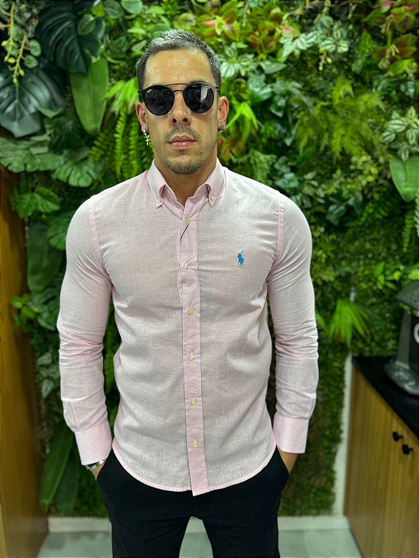 Camisa manga longa de linho Ralph Lauren