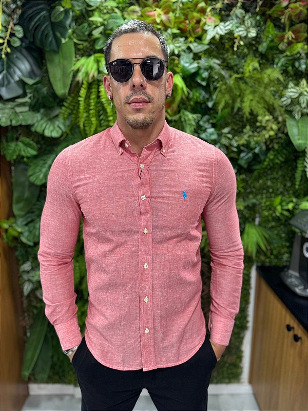 Camisa manga longa de linho Ralph Lauren