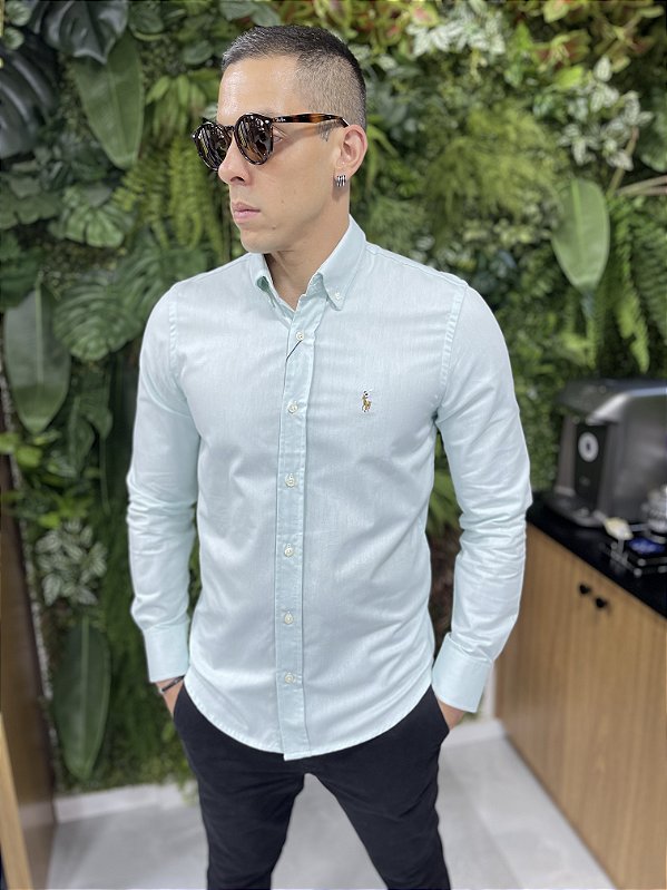 Camisa Ralph Lauren Oxford Manga Longa