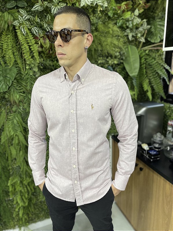 Camisa Ralph Lauren Oxford Manga Longa