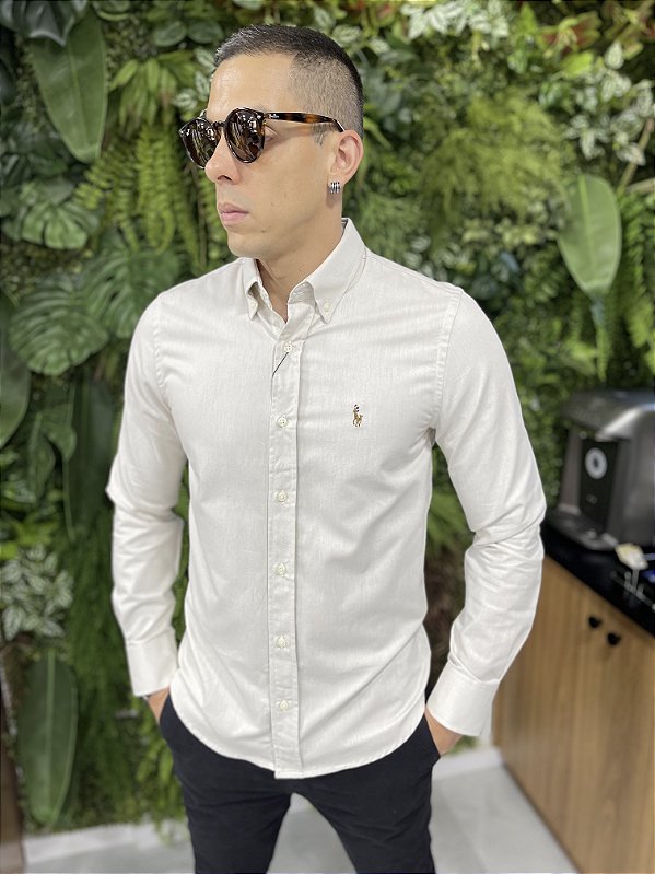 Camisa Ralph Lauren Oxford Manga Longa