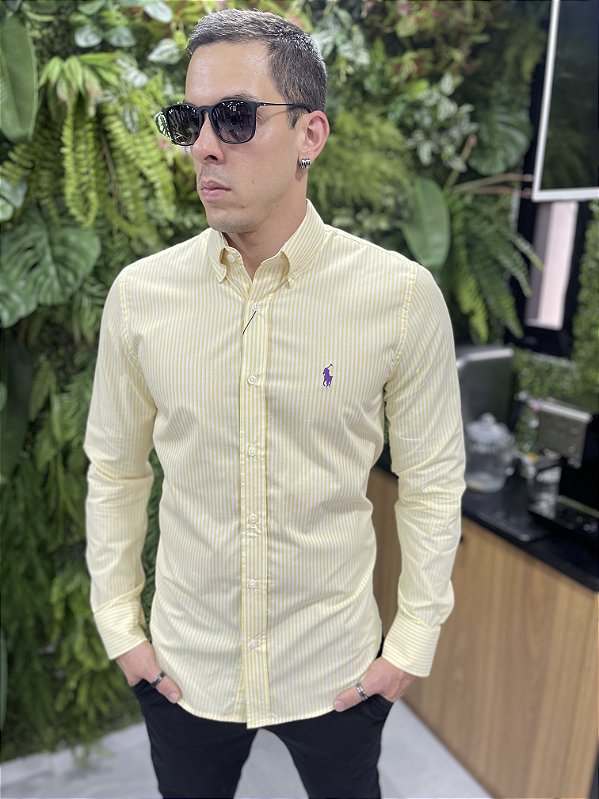 Camisa Ralph Lauren Manga Longa Listrada