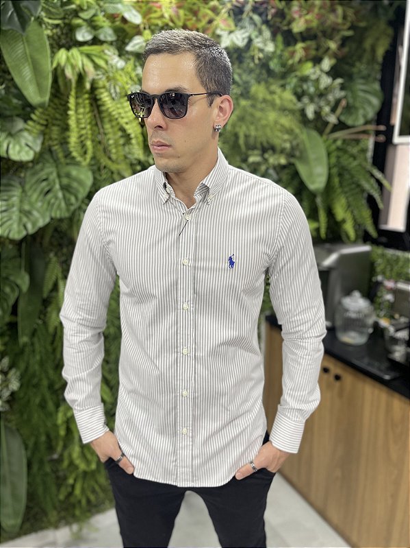 Camisa Ralph Lauren Manga Longa Listrada