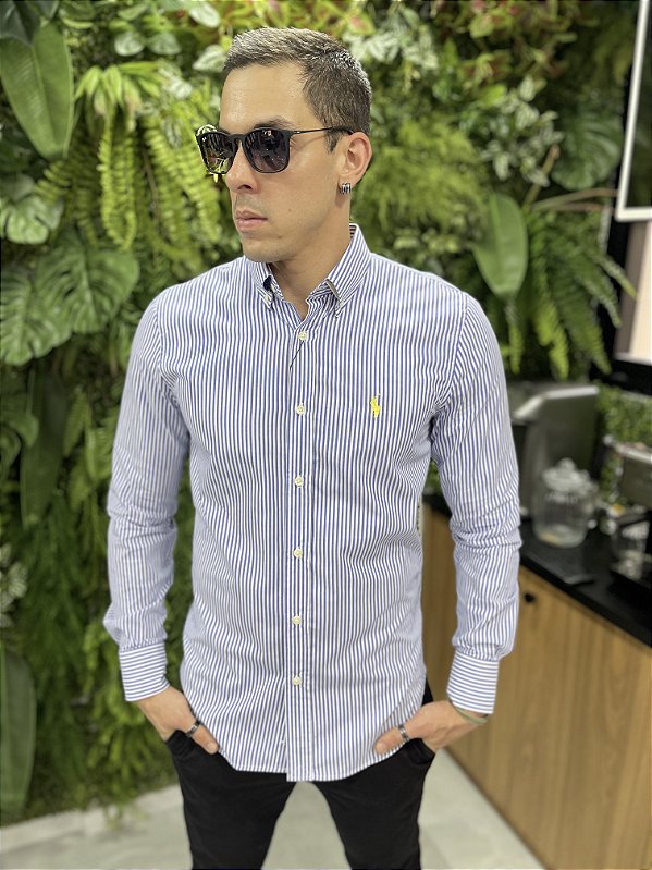 Camisa Ralph Lauren Manga Longa Listrada