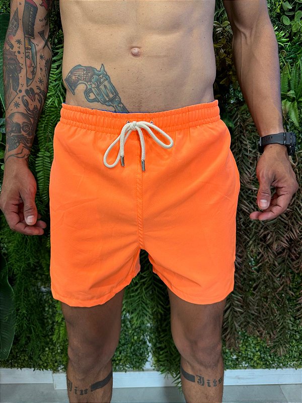 Short praia Ralph Lauren laranja intenso