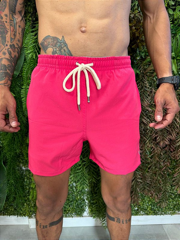 Short praia Ralph Lauren rosa intenso