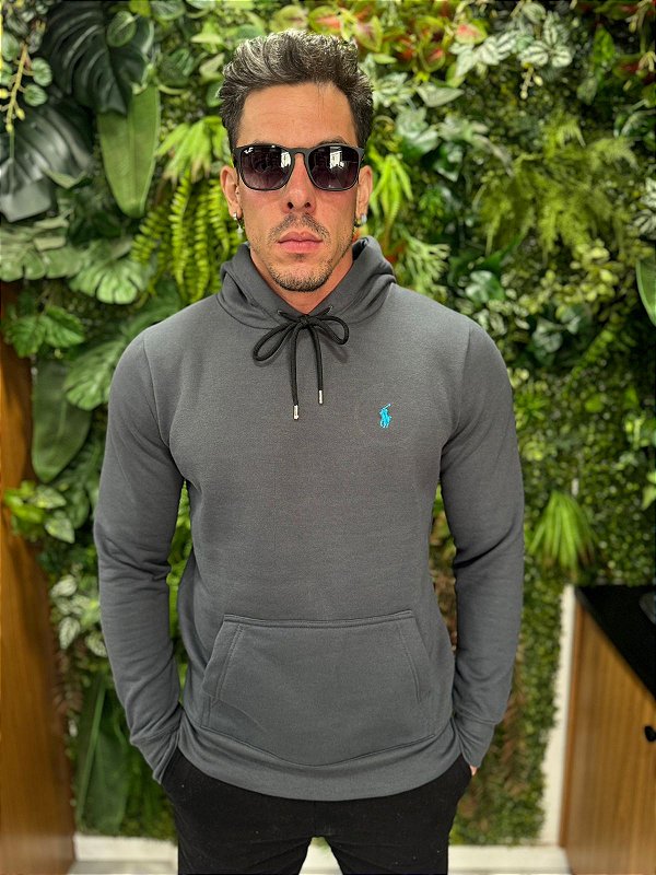 Blusa de moletom com gorro e bolso canguru Ralph Lauren