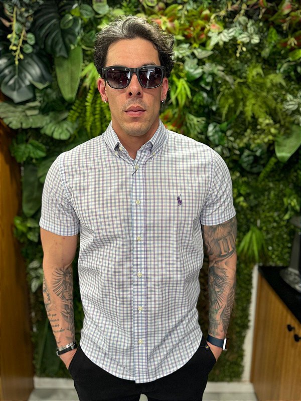 Camisa xadrez manga curta Ralph Lauren