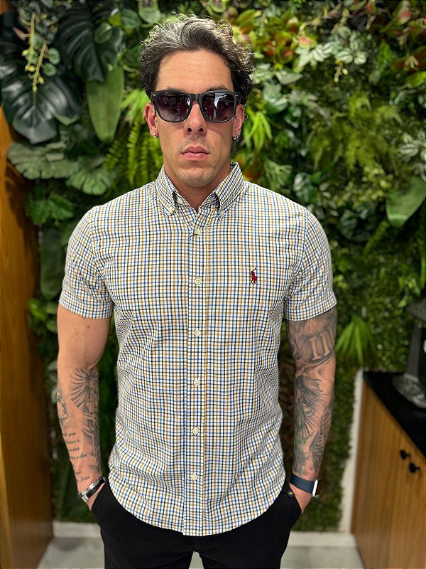 Camisa xadrez manga curta Ralph Lauren
