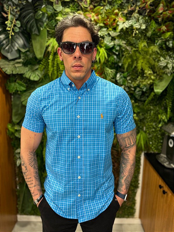 Camisa xadrez manga curta Ralph Lauren
