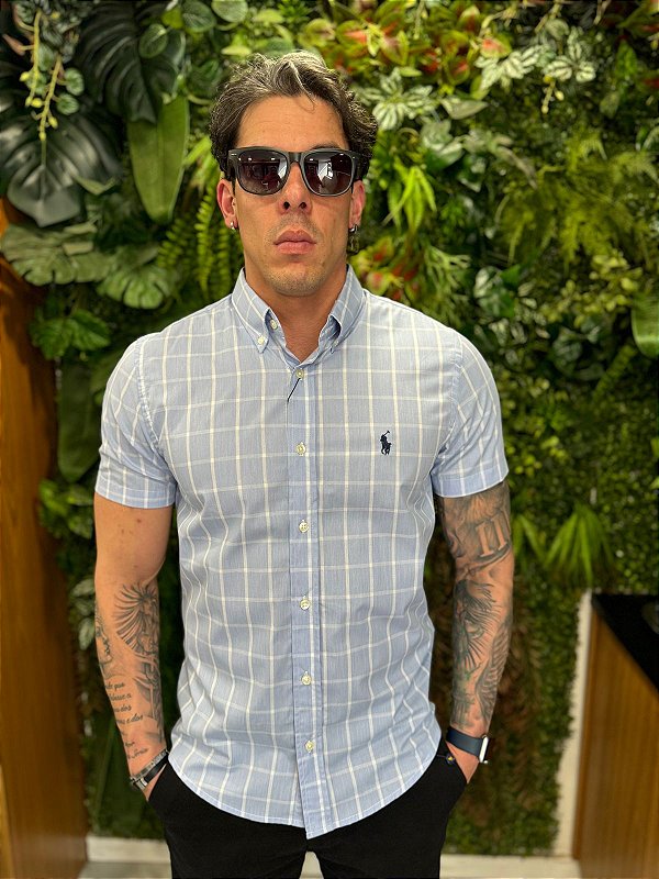 Camisa xadrez manga curta Ralph Lauren