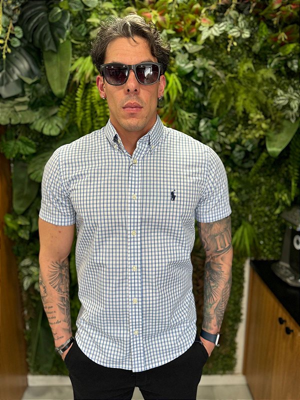 Camisa xadrez manga curta Ralph Lauren