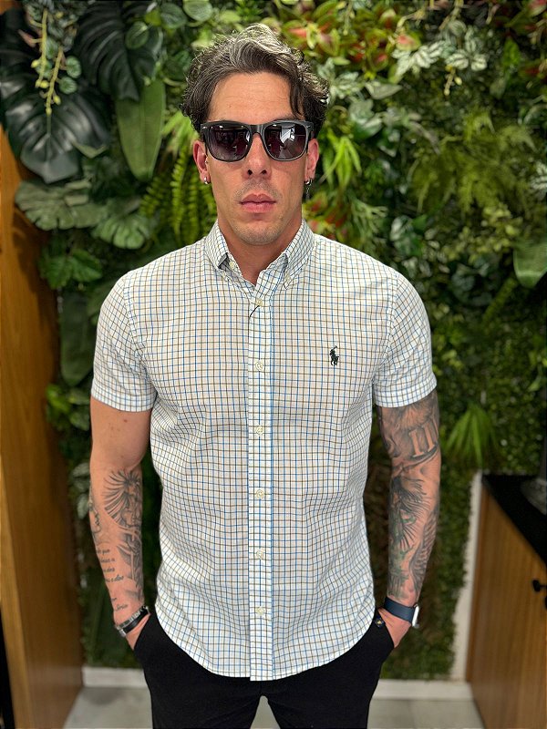 Camisa xadrez manga curta Ralph Lauren