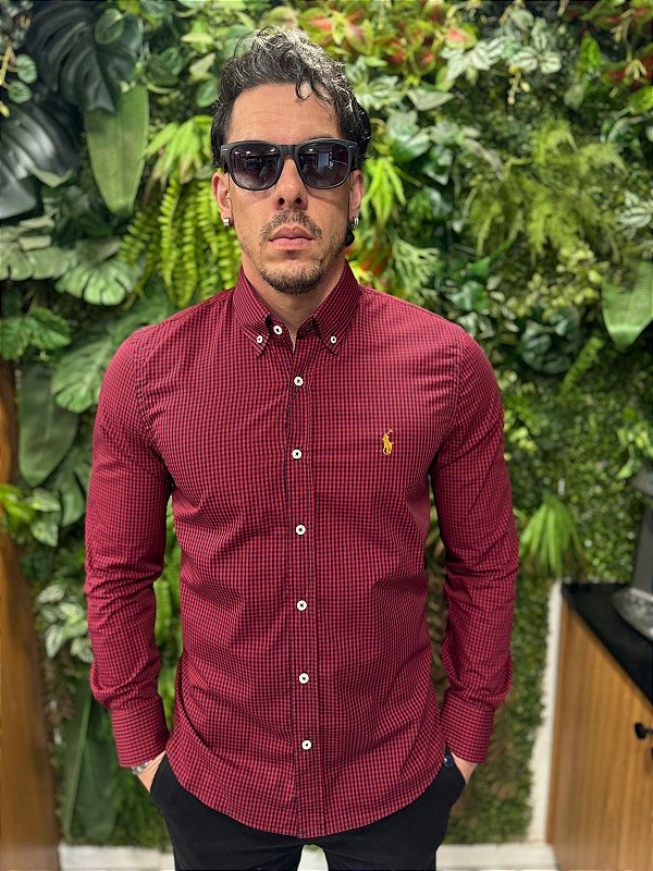 Camisa social xadrez