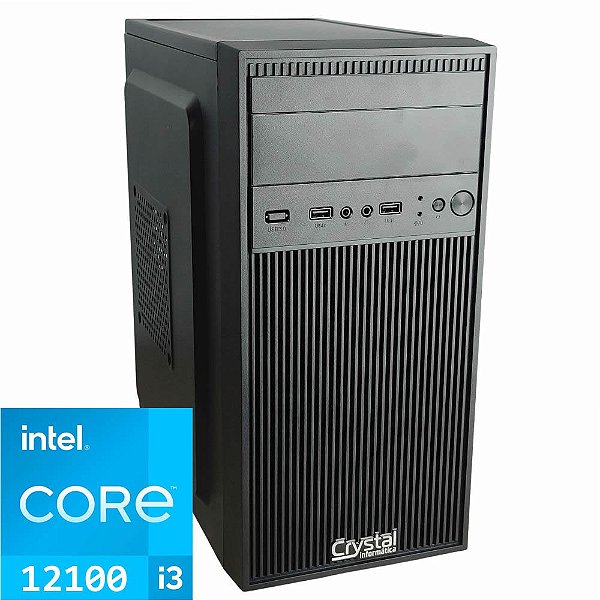 Computador Crystal Intel I3-12100 Mem 8GB SSD240