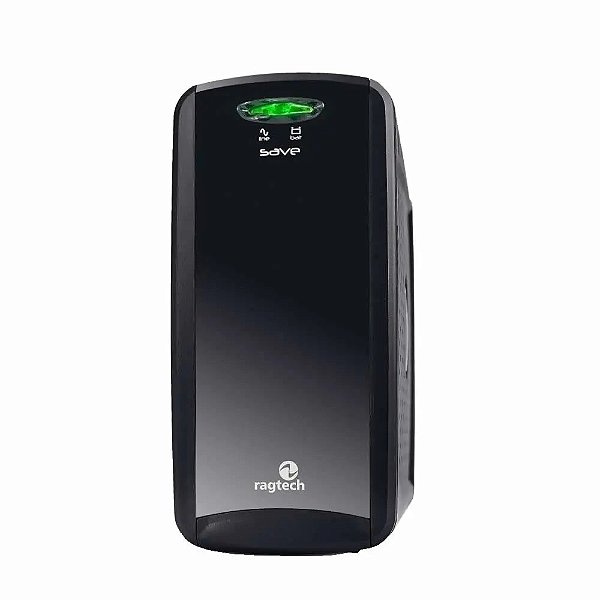 Nobreak 600VA Ragtech Save Home STD-TI, Entrada Trivolt, Saída 115V, 6 Tomadas, Preto - 20NSH4125