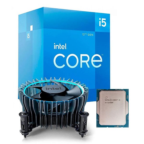 Processador Intel Core i5 12400F 2.5GHz 4.4GHz Turbo, 12ª Geração, 6 Cores, 12 Threads, LGA 1700, Com Cooler, BX8071512400F