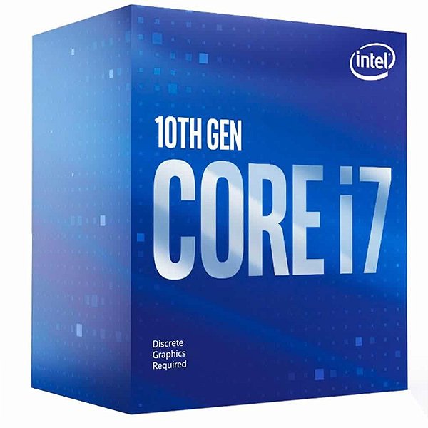 Processador Intel Core i7 10700F 10ª Geração 2.90GHz, 4.80GHz Turbo, 8 Cores, 16 Threads, 16MB Cache, LGA 1200, BX8070110700F