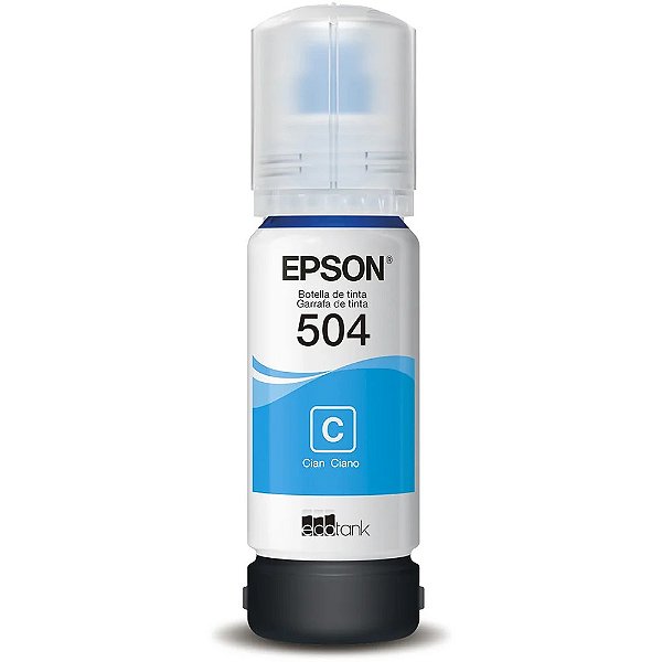 Tinta Epson T504 Ciano T504220 - Para Impressoras L4150 L4160 L6191 L6161 L6171 L14150 | Original 70ml