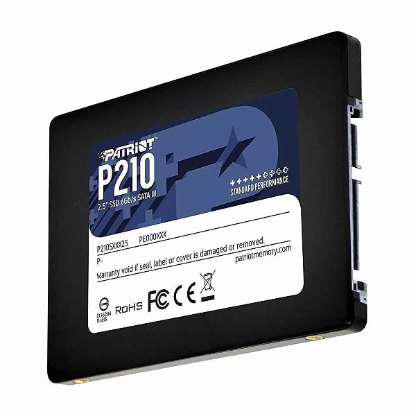 SSD Patriot P210 256GB Sata3, Leitura 500mb/s, Gravacao 400mb/s - P210s256g25