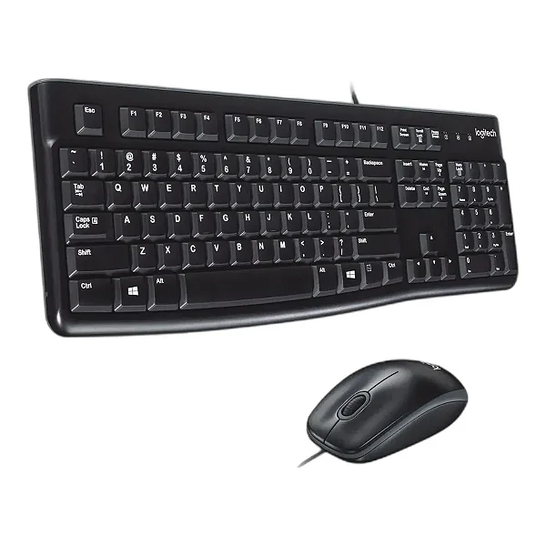 Teclado e Mouse Logitech MK120, USB, Resistente à Respingos, Layout ABNT2, 920-004429