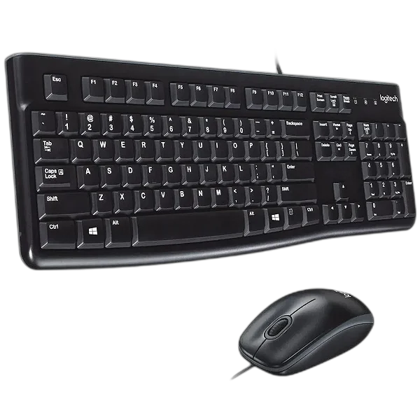Teclado e Mouse Logitech MK120, USB, Resistente à Respingos, Layout ABNT2, 920-004429
