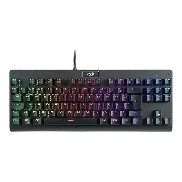 Teclado Mecânico Redragon Dark Avenger K568R Switch Brown TKL ABNT2 RGB
