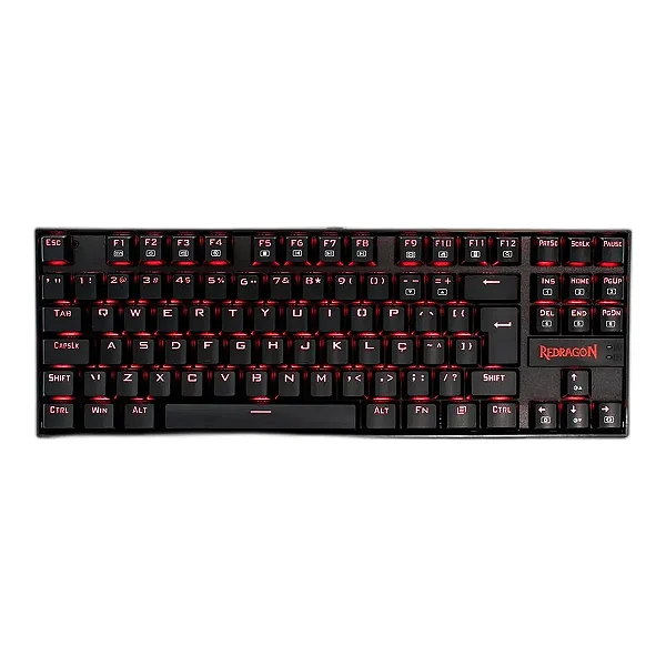 Teclado Gamer Mecânico Redragon Kumara, LED Vermelho, Switch Black, ABNT2 K552-2