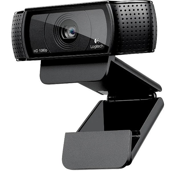 Webcam Full HD Logitech C920s, Microfone Embutido, Widescreen 1080p, 960-001257