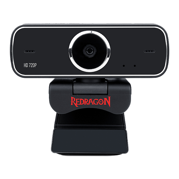 Webcam Redragon Streaming Fobos  GW600-1, HD 720p, 2 Microfones, Redução de Ruídos