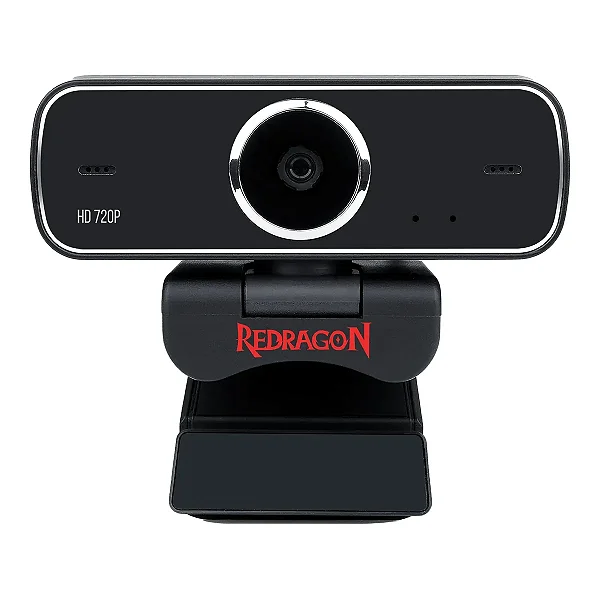 Webcam Redragon Streaming Fobos GW600-1, HD 720p, 2 Microfones, Redução de Ruídos