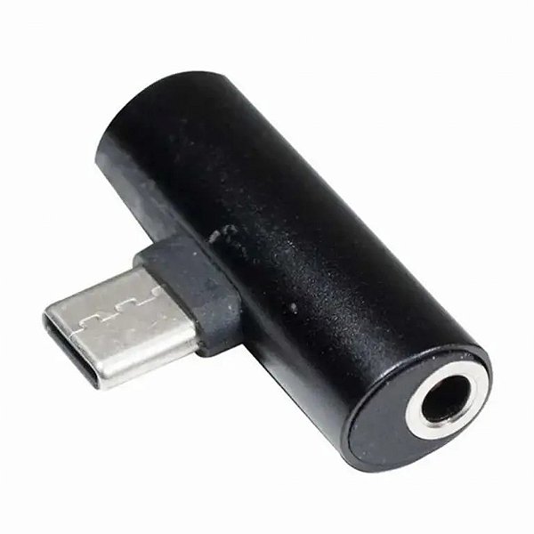 Conversor USB Tipo C Macho para P2 Fêmea