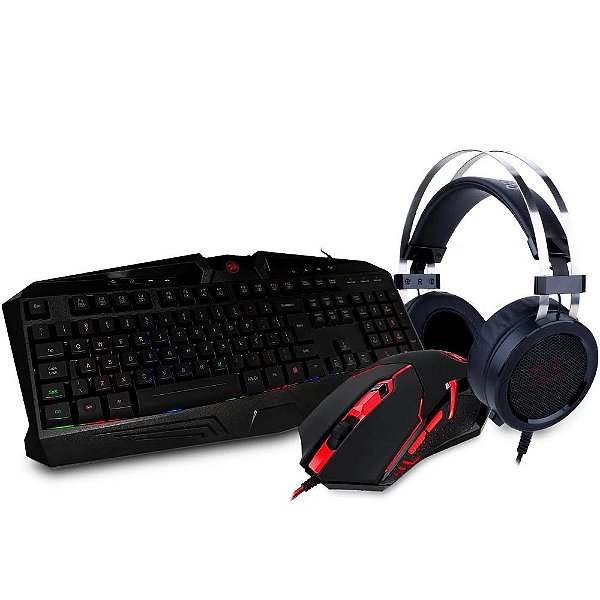 Kit Gamer Redragon S112 - Teclado, Mouse, Headset e Mouse Pad