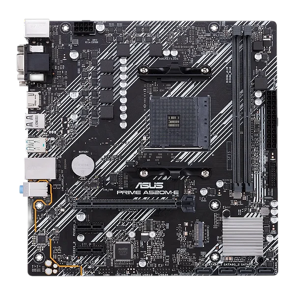 Placa Mãe Asus Prime A520M-E, Chipset A520, AMD AM4, mATX, DDR4, 90MB1510-C1BAY0