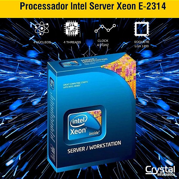 Processador Intel Server Xeon E-2314 2.80 GHZ