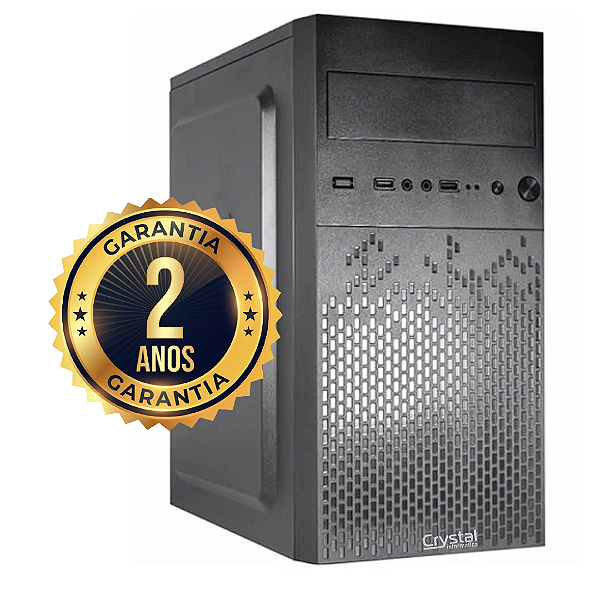 Computador Crystal Intel Core I3-10100, Memória 8GB, SSD 240GB NVMe