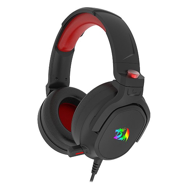 Headset Gamer Redragon Nireus H399-RGB, RGB, USB, 7.1 Surround, Drivers De 50mm, Black