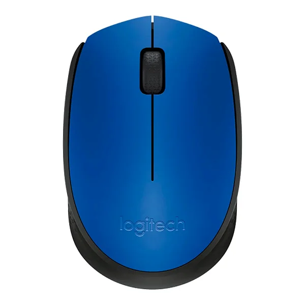 Mouse sem fio Logitech M170 com Design Ambidestro Compacto, Conexão USB e Pilha Inclusa, Azul