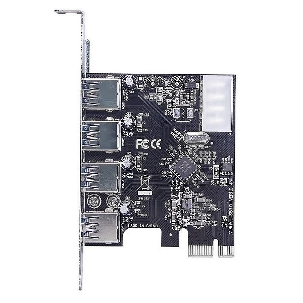 Placa PCI-E 4 Portas USB 3.0