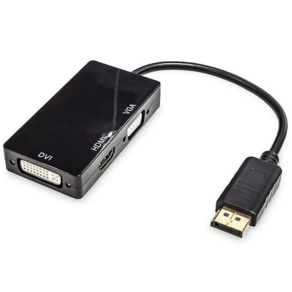 Conversor Displayport Macho para HDMI/VGA/DVI