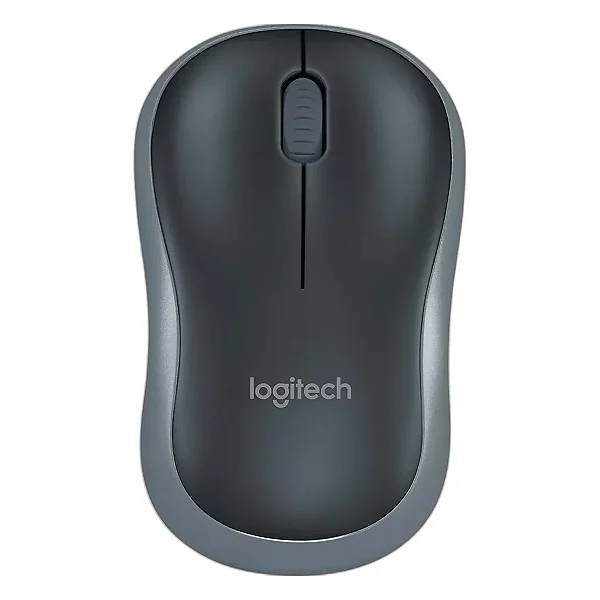Mouse Sem Fio Logitech M185 Cinza, Design Ambidestro, Compacto, Pilha Inclusa, 910-002225