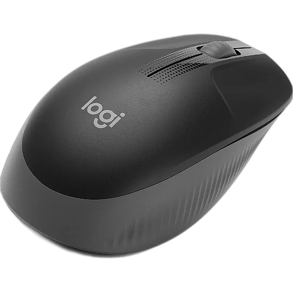 ​​​​​​​Mouse Sem Fio Logitech M190 Cinza, Ambidestro, Tamanho Padrão, Conexão USB, Pilha Inclusa, 910-005902