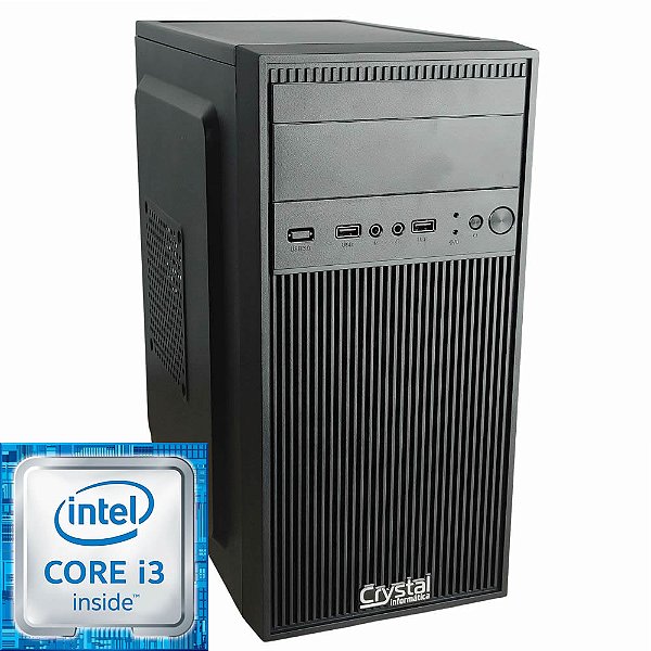 Computador Crystal Intel I3-3220 Memória 8GB, NVMe 256GB