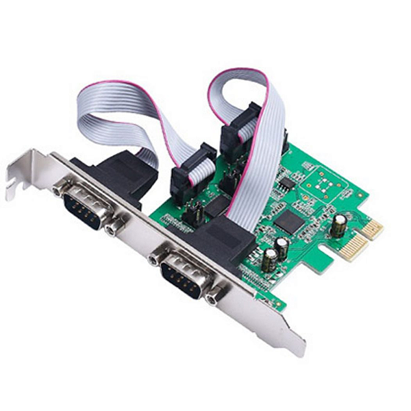 Placa Serial PCI Express com  2 Portas Seriais RS232 com Perfil Baixo