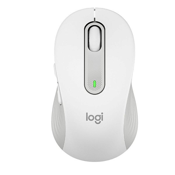 Mouse Sem Fio Logitech Signature M650, 2000 DPI, Compacto, 5 Botões, Silencioso, Bluetooth, Branco - 910-006252