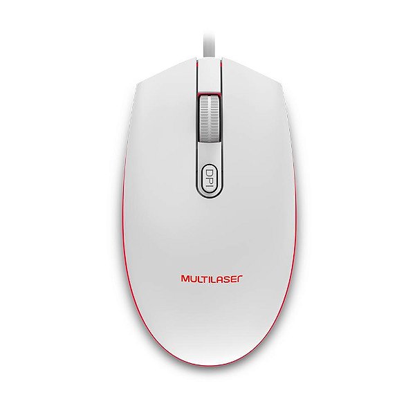 Mouse Gamer Multilaser 2400DPI 7 Cores Branco MO299