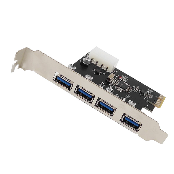 Placa USB 3.0 PCI-Express 4 Portas JC-PCI-3.0 - Crystal Informática