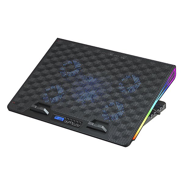 Base Gamer para Notebook C3Tech NBC-510BK, RGB, Até 17.3, 5 FAN, Preto